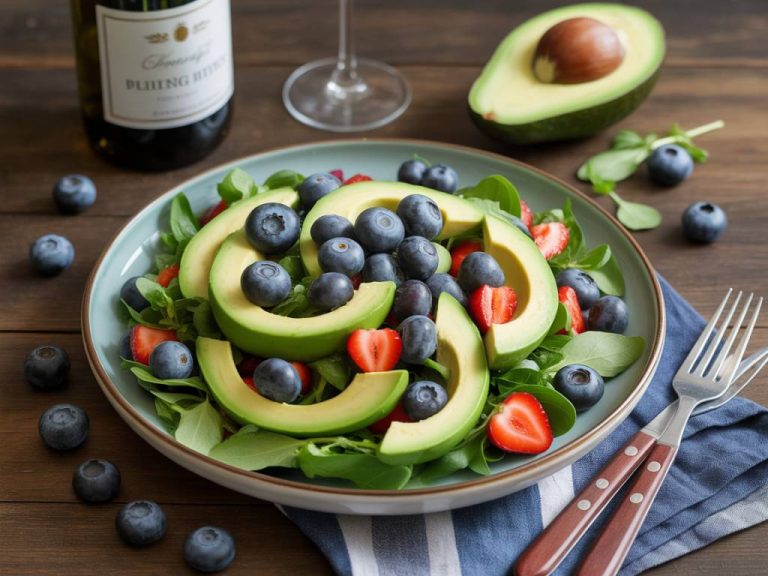 Avocado blueberry salad and wine: a fresh food pairing guide