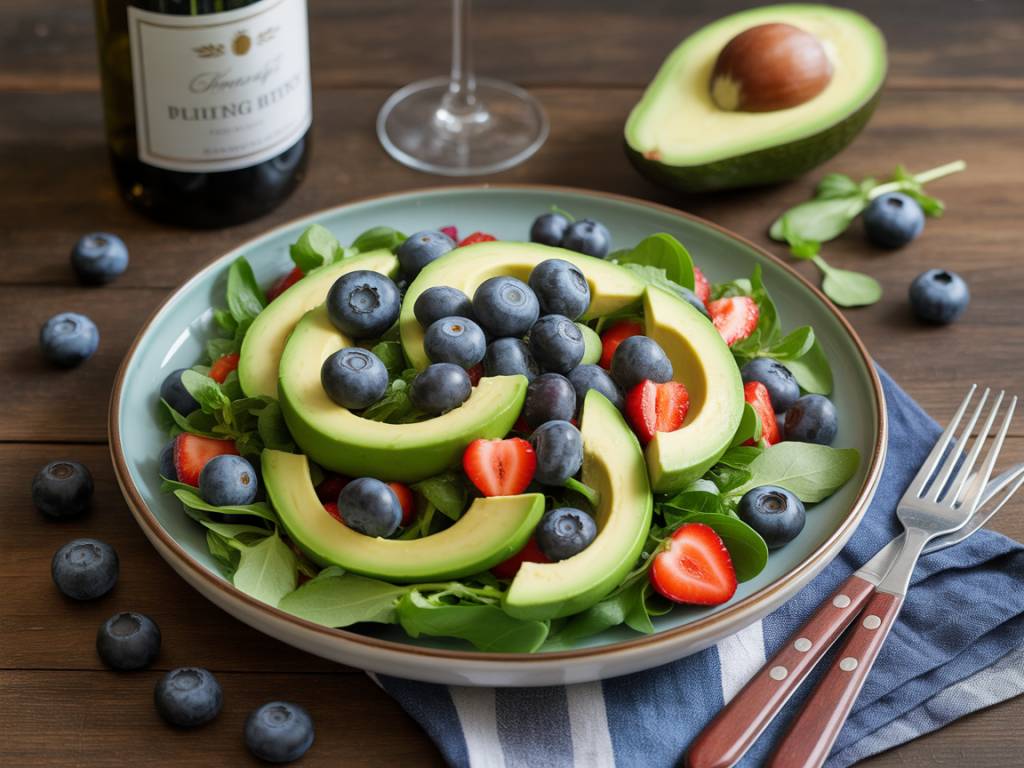 Avocado blueberry salad and wine: a fresh food pairing guide